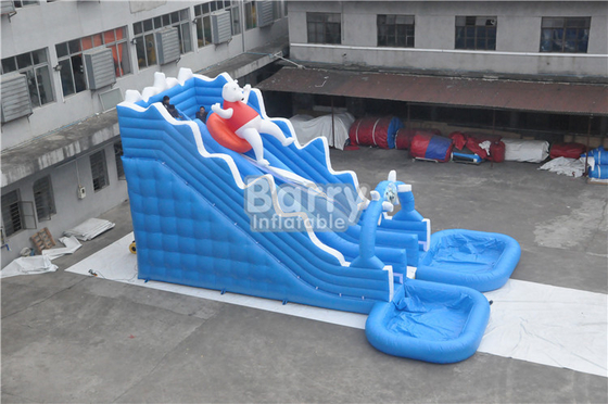 0.55mm PVC الشرائح المائية نفخ المياه مع تأجير بركة كبيرة