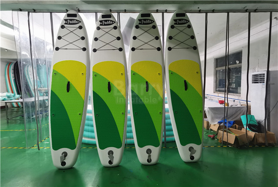 تخصيص الأخضر والأصفر نفخ SUP المجلس الوقوف Paddleboard