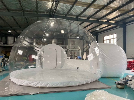 1mm PVC نفخ خيمة التجارية الصف واضح ايكو قبة التخييم فقاعة خيمة