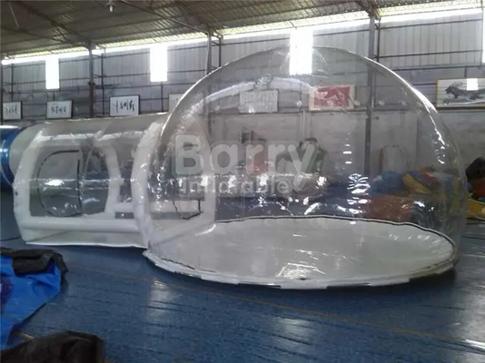 1.0mm pvc التخييم واضح نفخ الهواء خيمة في الهواء الطلق للتأجير