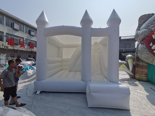 5x4m القلاع التجارية نطاط الأبيض طفل ترتد منزل نفخ الزفاف الحارس