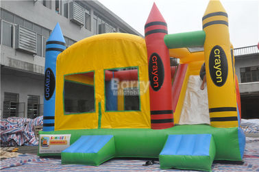 pvc مشمّع وقاية قابل للنفخ Combo، 5x4x3.6m أطفال قابل للنفخ وثب منزل مع منزلق