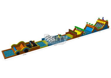 Long Blow Up Obstacle Course / أفلاطون 0.55mm PVC نفخ الحواجز