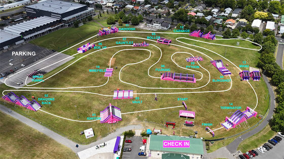 NL مسار العقبات الضخم الضخم 5K العقبات الجري السباق