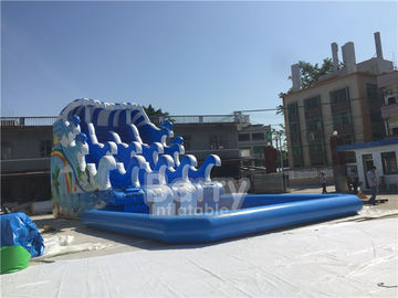 الموجات في الهواء الطلق نفخ تجمع المياه زلة الشريحة N / الرياضات المائية ألعاب PVC القماش المشمع المواد