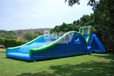 0.55mm pvc مشمّع وقاية عملاق قابل للنفخ منزلق لحدث / ضخم 42ft قضيب طويل قطرة ماء منزلق