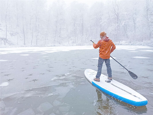 SCT قابل للنفخ SUP Board البقاء الآمن على الجليد مجداف الطقس البارد