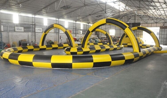 18x16x3m نفخ سباق المسار زورب الكرة الذهاب كارت سباق لعبة عقبة بالطبع