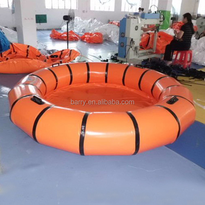 EN71 0.6mm PVC بركة المياه المحمولة أورانج أطفال نفخ بركة السباحة