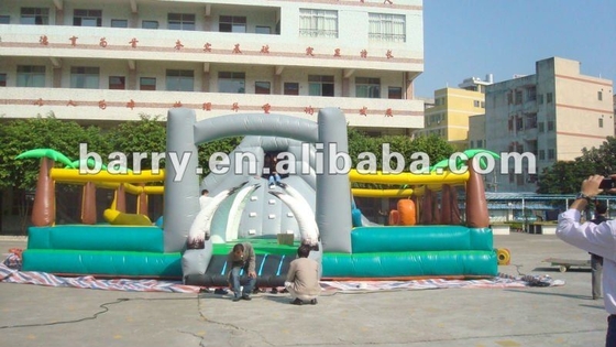 680g / cm2 نفخ ملاهي الطفل مضحك كومبو الحارس الشريحة